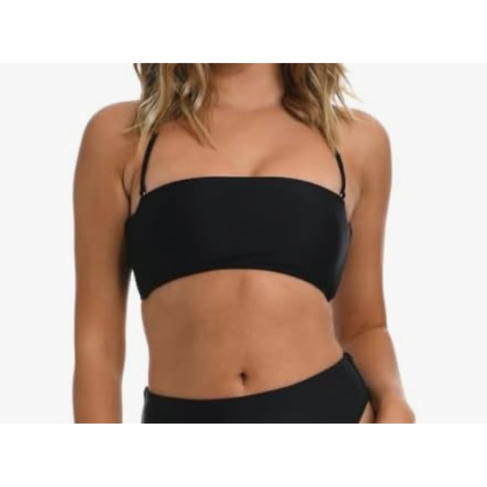 NWT Hobie Women Black Standard Bandeau Bra Bikini Swimsuit Top HS2YA81